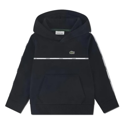 детски,суичър,детски,блузи,lacoste,kids,micro,taping,pullover,hoodie,black,(black)