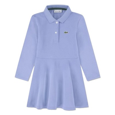 детска,рокля,дамски,поли,и,рокли,lacoste,kids,pique,long,sleeve,dress,blue,(delphinium,blue)