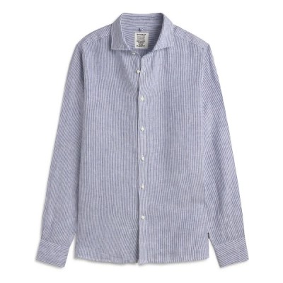 риза,с,дълъг,ръкав,дамски,ризи,мъжки,ризи,ecoalf,alfredo,linen,long,sleeve,shirt,blue,(white,navy,stripes)