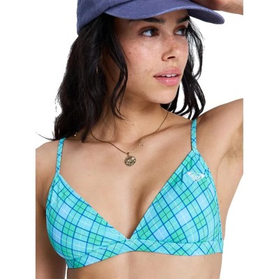 дамски,бански,костюми,roxy,essentials,pt,fixed,triangle,bikini,top,blue,(katydid,as,if,plaid)