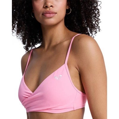 дамски,бански,костюми,roxy,essentials,sd,wrap,bralette,bikini,top,pink,(plumeria)