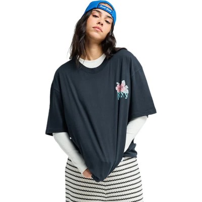 тениска,мъжки,тениски,дамски,тениски,roxy,washed,short,sleeve,t,shirt,blue,grey,(anthracite)