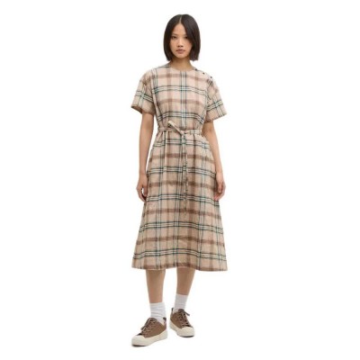 рокля,дамски,поли,и,рокли,barbour,gwen,midi,dress,brown,(archive,tartan)