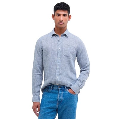 риза,с,дълъг,ръкав,дамски,ризи,мъжки,ризи,barbour,linton,long,sleeve,shirt,blue,(navy)