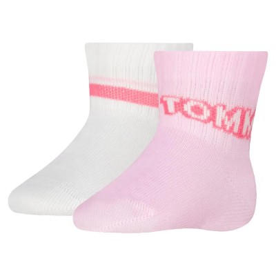 бебешки,чорапи,мъжки,чорапи,дамски,чорапи,tommy,hilfiger,abs,baby,crew,socks,2,pairs,white,pink,(pink)