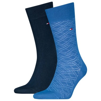 чорапи,мъжки,чорапи,tommy,hilfiger,aop,flag,socks,2,pairs,blue,(blue)