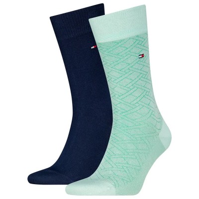 чорапи,мъжки,чорапи,tommy,hilfiger,aop,flag,socks,2,pairs,green,blue,(fresh,green)