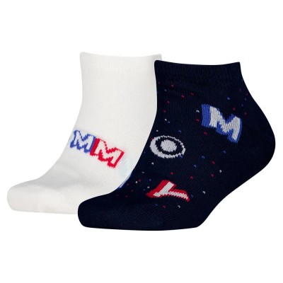 чорапи,детски,чорапи,tommy,hilfiger,aop,letters,sneaker,socks,2,pairs,white,black,(tommy,original)
