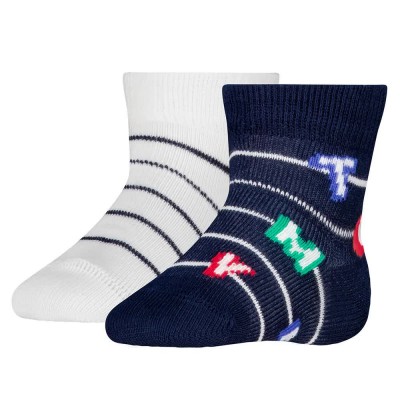 бебешки,чорапи,детски,чорапи,tommy,hilfiger,breton,letters,baby,socks,2,pairs,white,blue,(tommy,original)