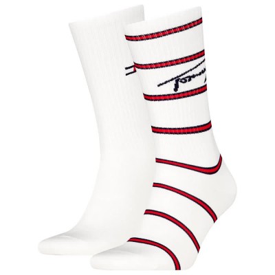 чорапи,мъжки,чорапи,дамски,чорапи,tommy,hilfiger,breton,stripe,crew,socks,2,pairs,white,(white,red)