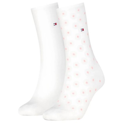чорапи,мъжки,чорапи,дамски,чорапи,tommy,hilfiger,dot,socks,2,pairs,white,(pink,white)