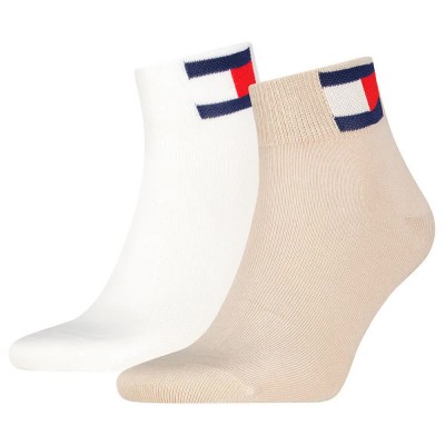 чорапи,мъжки,чорапи,дамски,чорапи,tommy,hilfiger,flag,quarter,socks,2,pairs,beige,white,(sand)