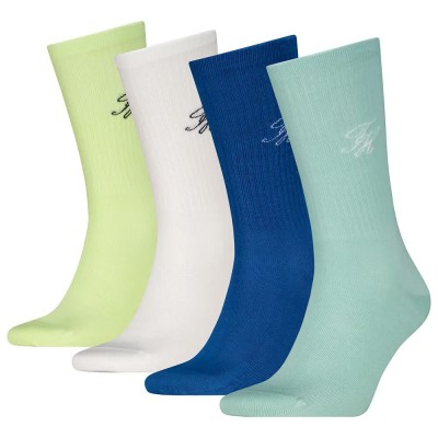 чорапи,мъжки,чорапи,tommy,hilfiger,giftbox,monogram,crew,socks,4,pairs,multicolor,(multicolor)