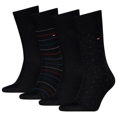 чорапи,мъжки,чорапи,tommy,hilfiger,giftbox,socks,4,pairs,black,(black)