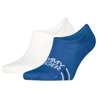 чорапи,мъжки,чорапи,tommy,hilfiger,logo,stripe,no,show,socks,2,pairs,white,blue,(blue)