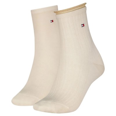 чорапи,дамски,чорапи,tommy,hilfiger,lurex,welt,short,socks,2,pairs,beige,(sand)