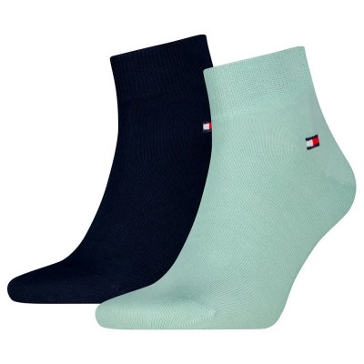 чорапи,мъжки,чорапи,tommy,hilfiger,quarter,socks,2,pairs,green,black,(fresh,green)