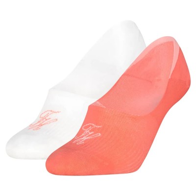 чорапи,дамски,чорапи,tommy,hilfiger,refined,monogram,no,show,socks,2,pairs,red,white,(coral)