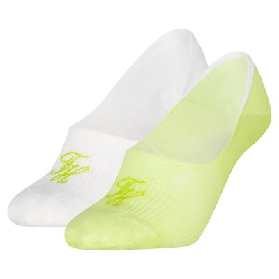чорапи,дамски,чорапи,tommy,hilfiger,refined,monogram,no,show,socks,2,pairs,green,white,(lime)