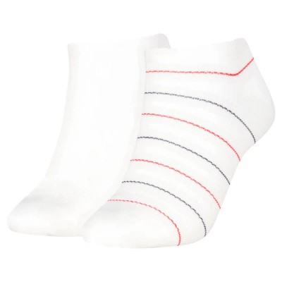 чорапи,дамски,чорапи,tommy,hilfiger,rib,stripe,sneaker,socks,2,pairs,white,(white)