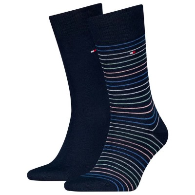 чорапи,мъжки,чорапи,tommy,hilfiger,small,stripe,socks,2,pairs,blue,(navy,multicolor)