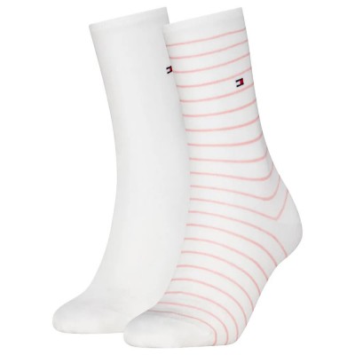 чорапи,мъжки,чорапи,дамски,чорапи,tommy,hilfiger,small,stripe,socks,2,pairs,white,(pink,white)