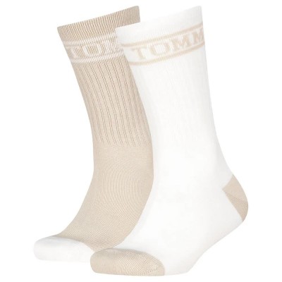 чорапи,детски,чорапи,tommy,hilfiger,sport,crew,socks,2,pairs,beige,white,(sand)