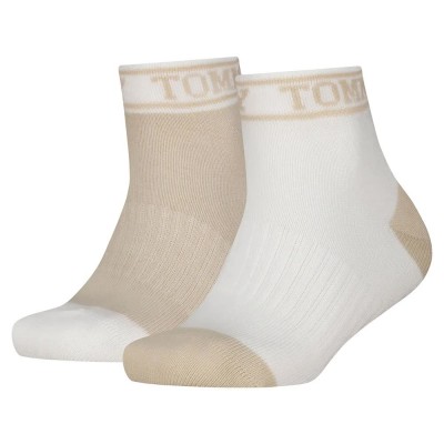 чорапи,мъжки,чорапи,дамски,чорапи,tommy,hilfiger,sport,quarter,socks,2,pairs,beige,white,(sand)