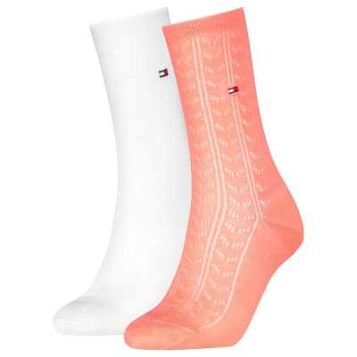 чорапи,мъжки,чорапи,дамски,чорапи,tommy,hilfiger,summer,pelerine,socks,2,pairs,red,white,(coral)