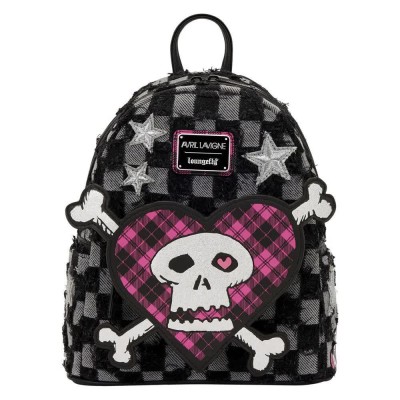 раница,раници,loungefly,avril,lavigne,backpack,black,(black,pink)
