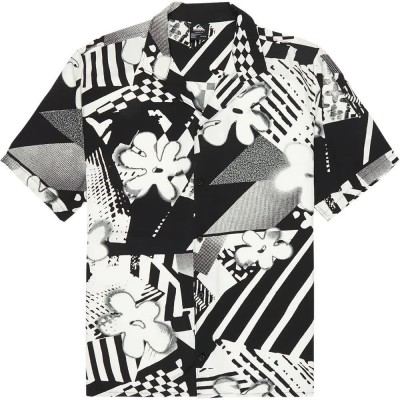 риза,с,къс,ръкав,дамски,ризи,мъжки,ризи,quiksilver,safe,paradise,short,sleeve,shirt,grey,(black,momentum)
