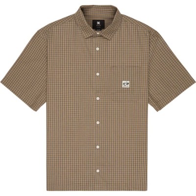 риза,с,къс,ръкав,дамски,ризи,мъжки,ризи,dc,shoes,game,on,short,sleeve,shirt,brown,(wild,dove)