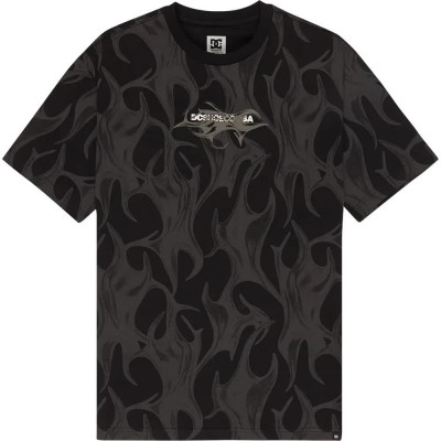 тениска,мъжки,тениски,дамски,тениски,dc,shoes,liquid,fuego,short,sleeve,t,shirt,black,(black)