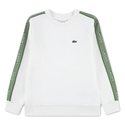 детска,блуза,детски,блузи,lacoste,kids,taping,crew,sweatshirt,white,(farine)