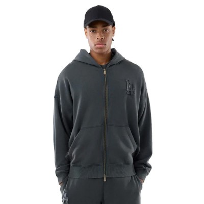блуза,мъжки,пуловери,new,era,mlb,washed,los,angeles,dodgers,full,zip,sweatshirt,grey,(grey)