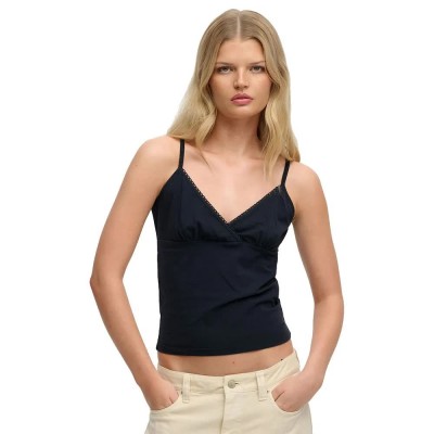 тениска,мъжки,тениски,дамски,тениски,superdry,athletic,essential,lace,trim,sleeveless,t,shirt,black,(eclipse,navy)