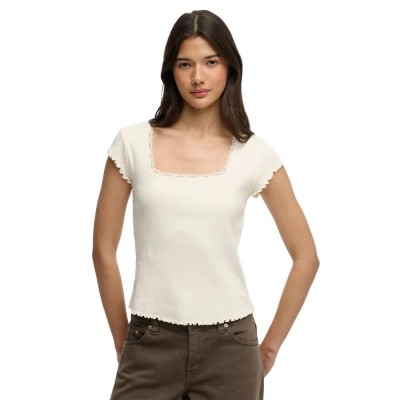 тениска,мъжки,тениски,дамски,тениски,superdry,athletic,essential,square,neck,short,sleeve,t,shirt,white,(off,white)