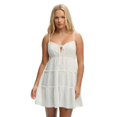 рокля,дамски,поли,и,рокли,superdry,cheesecloth,tiered,mini,sleeveless,short,dress,white,(off,white)