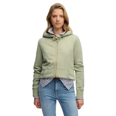 блуза,дамски,блузи,superdry,essential,logo,full,zip,sweatshirt,green,(dusty,sage)