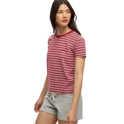 тениска,мъжки,тениски,дамски,тениски,superdry,essential,logo,str,fitted,short,sleeve,t,shirt,red,(bordeaux,red,stripe)