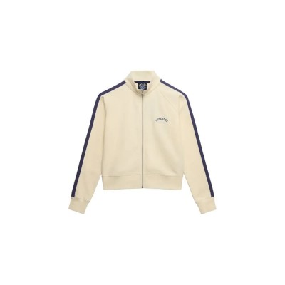 блуза,дамски,блузи,superdry,essential,logo,track,full,zip,sweatshirt,beige,(desert,bone,off,white)