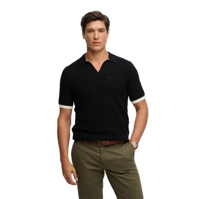 дамски,блузи,с,яка,мъжки,блузи,с,яка,superdry,johnny,collar,knitted,short,sleeve,polo,black,(black)