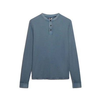 тениска,мъжки,тениски,дамски,тениски,superdry,lite,textured,grandad,long,sleeve,t,shirt,blue,(copen,blue)