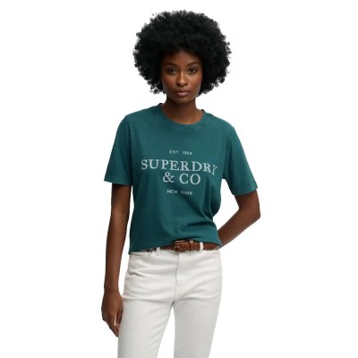 тениска,мъжки,тениски,дамски,тениски,superdry,luxe,casual,relaxed,fit,short,sleeve,t,shirt,green,(dark,pine,green)