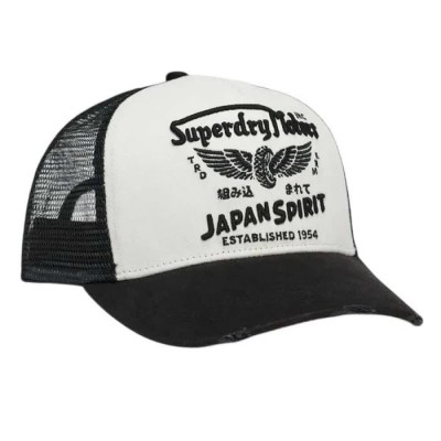 шапка,всички,шапки,superdry,mesh,trucker,cap,black,(washed,black,ecru)