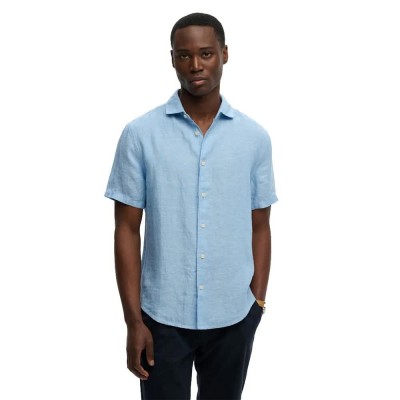 риза,с,къс,ръкав,дамски,ризи,мъжки,ризи,superdry,riviera,linen,short,sleeve,shirt,blue,(sky,blue,chambray)