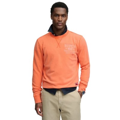 блуза,мъжки,пуловери,superdry,vintage,prep,relaxed,crew,sweatshirt,orange,(firecracker,orange)