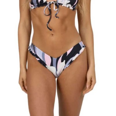 дамски,бански,костюми,salty,crew,bloomed,skimpy,v,bikini,bottom,multicolor,(black)