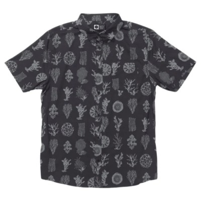 риза,с,къс,ръкав,дамски,ризи,мъжки,ризи,salty,crew,breezer,perf,button,up,short,sleeve,shirt,black,(phantom)