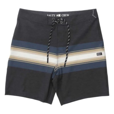 бански,гащета,мъжки,бански,костюми,salty,crew,crew,stripe,boardshort,swimming,shorts,black,(pirate,black)